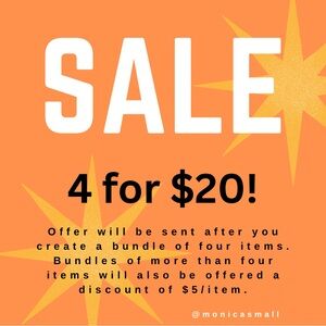 4 for $20 Sale!